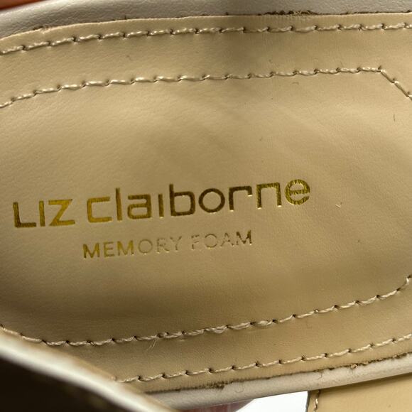 NWT Liz Claiborne Ivory Alton Wedge Sandals Memory Foam Cork Womens Size 11 M - Picture 8 of 12